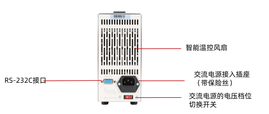 RS-232C通信接口，智能温控风扇，断电记忆功能