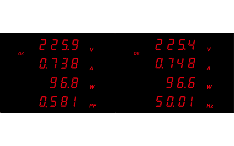 真有效值電壓、電流、功率、功率因數(shù)、頻率測(cè)量