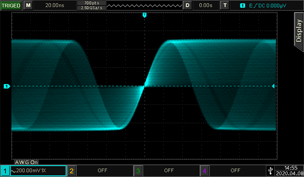 256级波形灰度等级，及时体现波形出现的概率大小